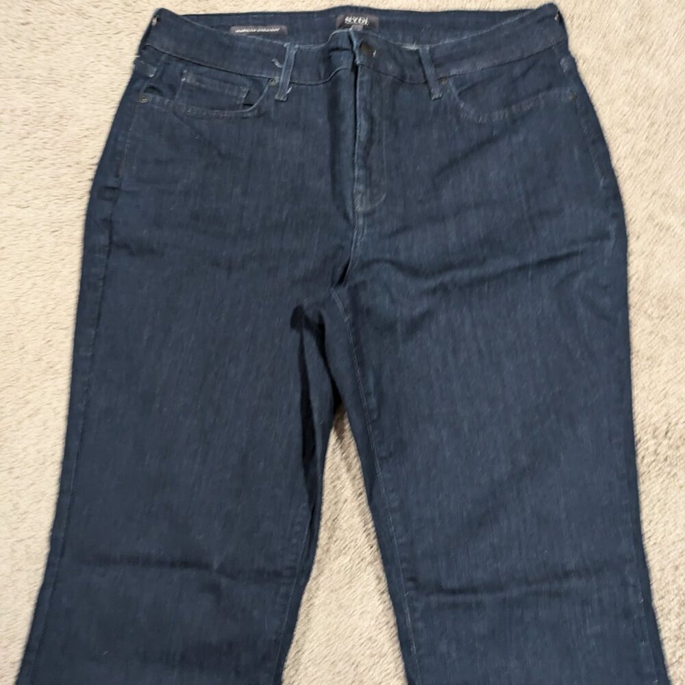 NYDJ Marilyn Straight dark wash Size 14P - Picture 2 of 9
